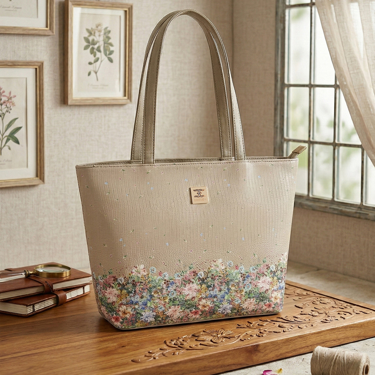 Blossom Charm Printed Handbag For Womens