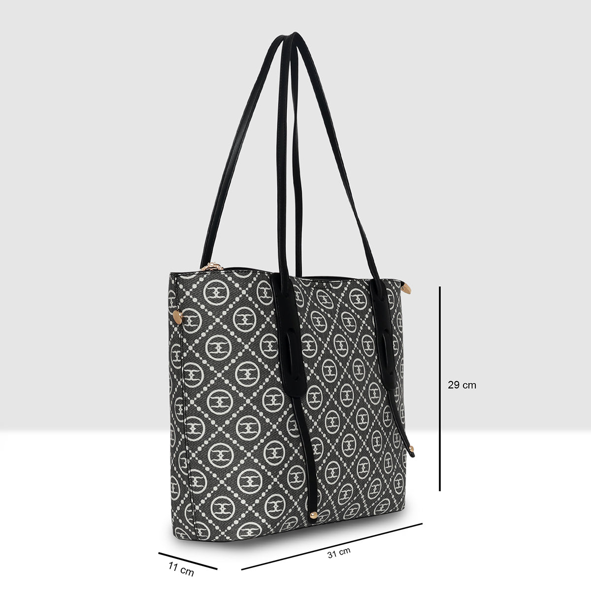 Printed Pattern Elegant Monogram Circle Handbag For Womens