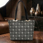 Prtinted Pattern Stylish Circle Grid Handbag For Womens