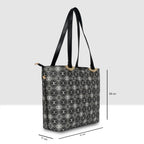 Prtinted Pattern Stylish Circle Grid Handbag For Womens