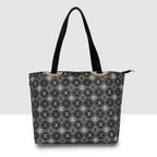 Prtinted Pattern Stylish Circle Grid Handbag For Womens
