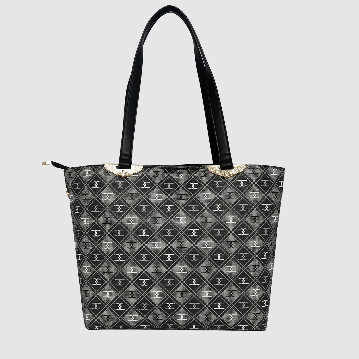Prtinted Pattern Stylish Circle Grid Handbag For Womens Main image