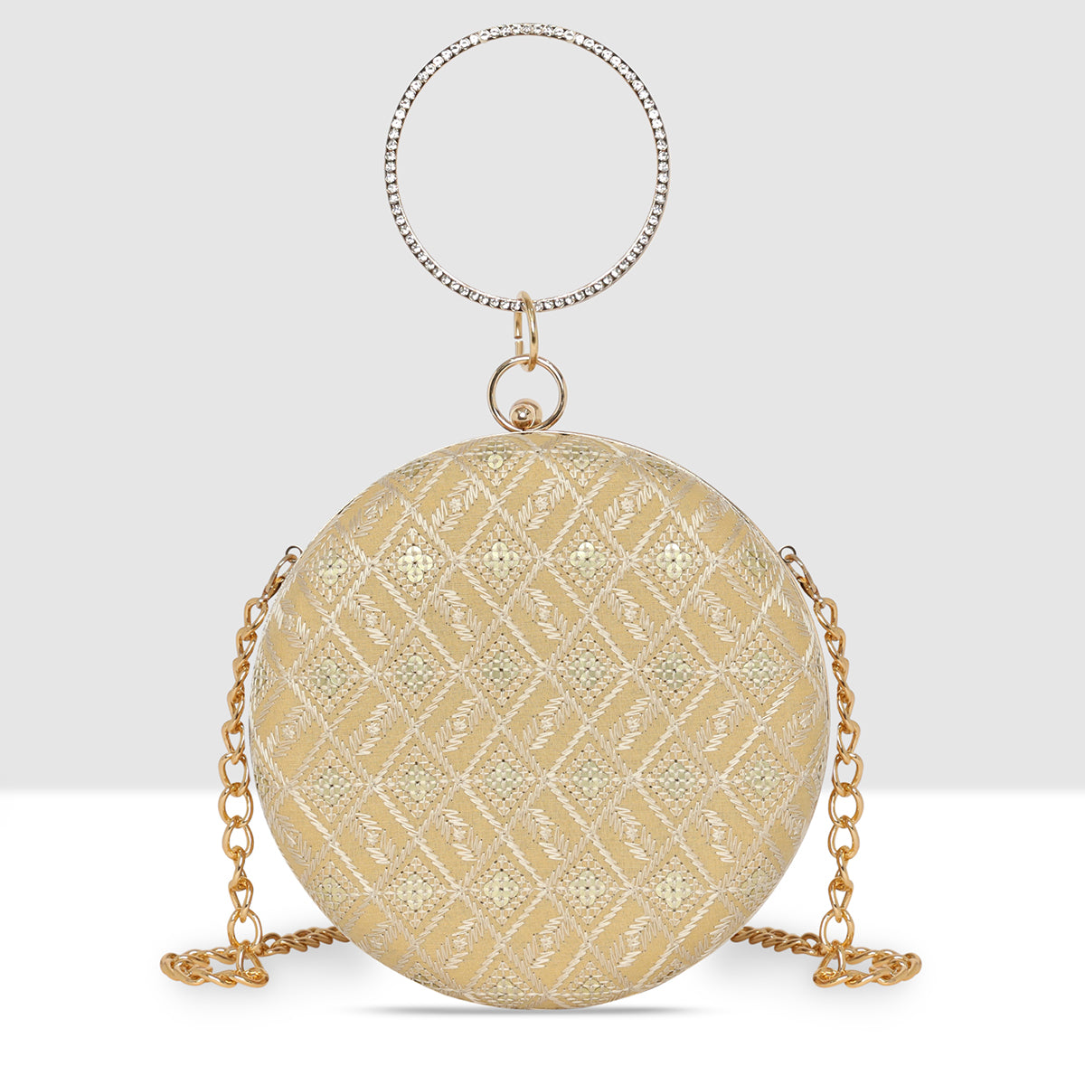 Crystal Crown Round Clutch For Womens Secondary image