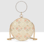 Serene Glow Round Clutch For Womens