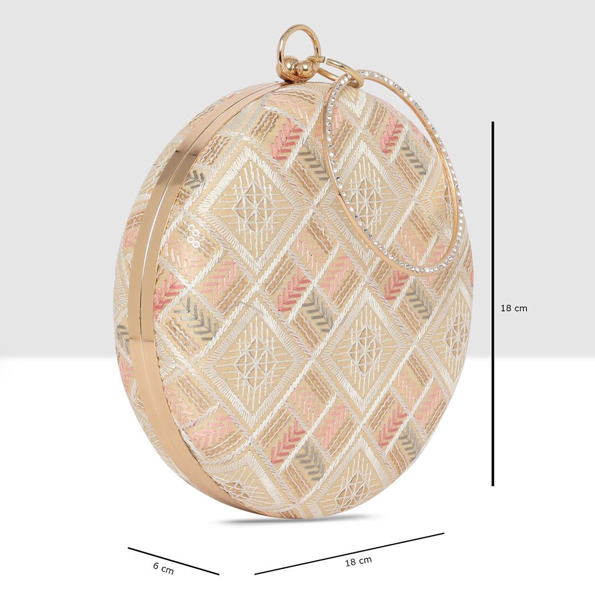 Serene Glow Round Clutch For Womens