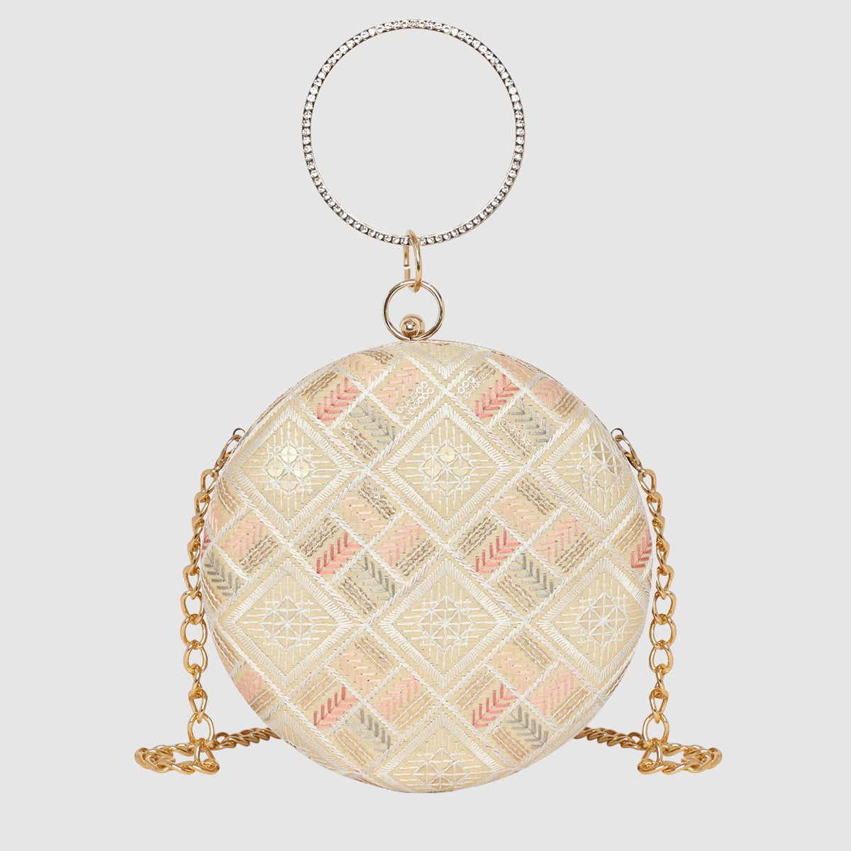 Serene Glow Round Clutch For Womens