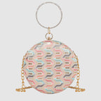 Aveline Chevron Halo Clutch For Womens