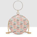 Aveline Chevron Halo Clutch For Womens