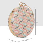 Aveline Chevron Halo Clutch For Womens