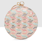 Aveline Chevron Halo Clutch For Womens