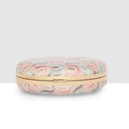 Aveline Chevron Halo Clutch For Womens