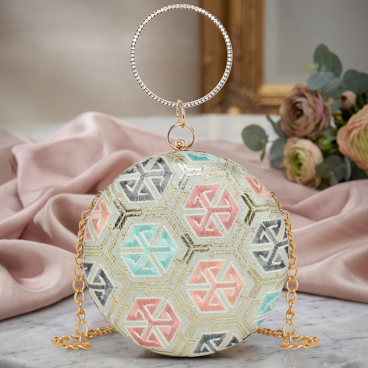 Pastel Prism Ring Clutch For Womens Main image