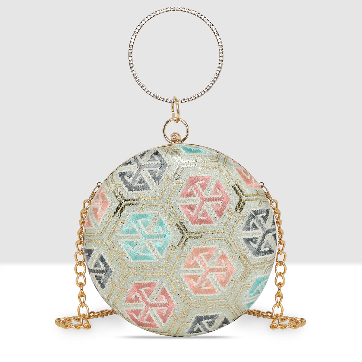 Pastel Prism Ring Clutch For Womens Secondary image