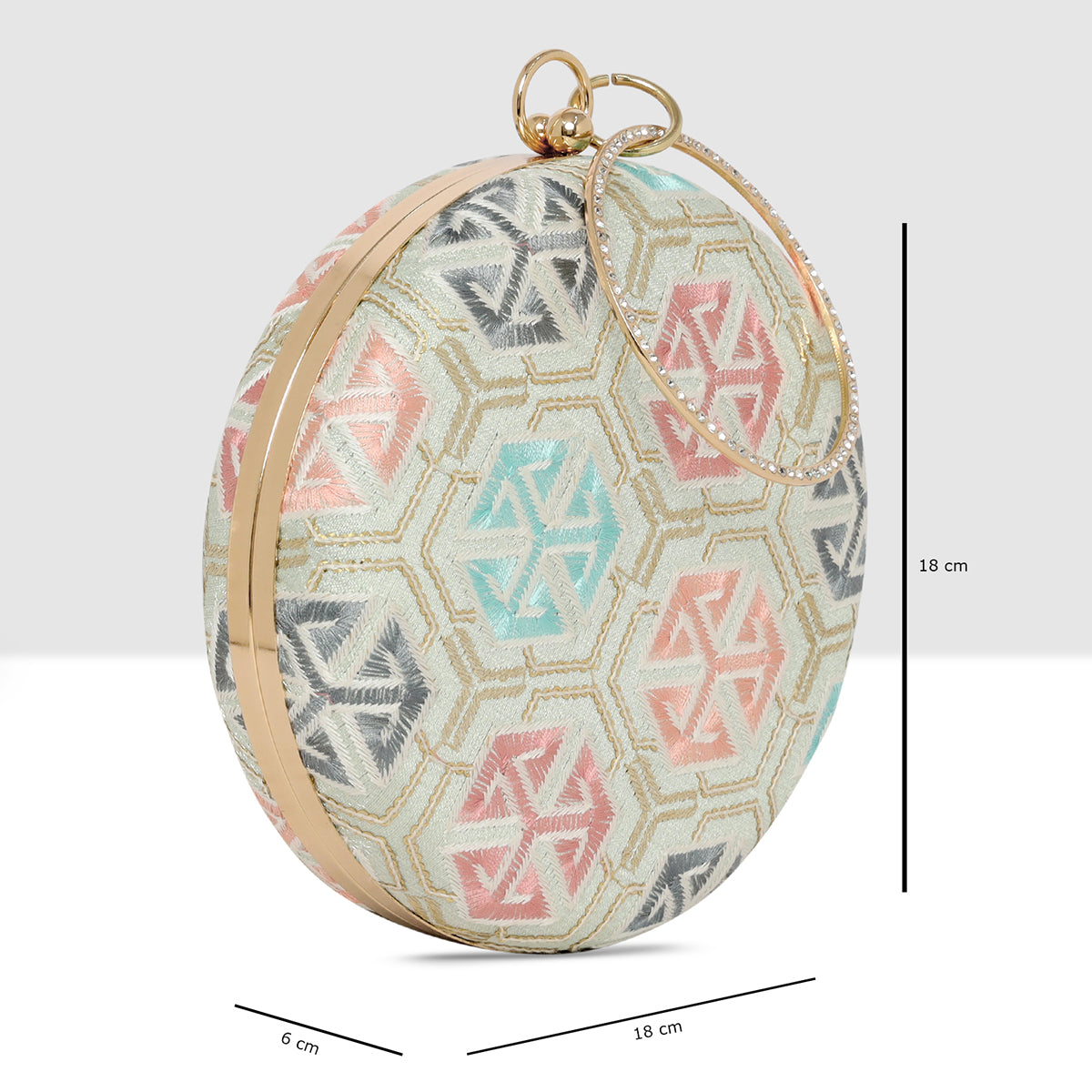 Pastel Prism Ring Clutch For Womens