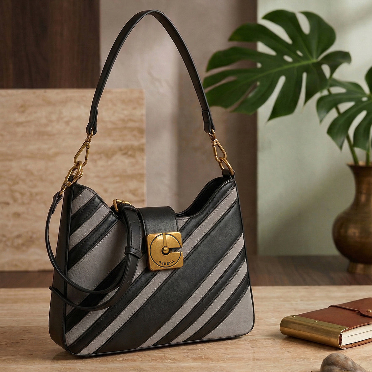 Bliss Stripe Slingbag For Womens