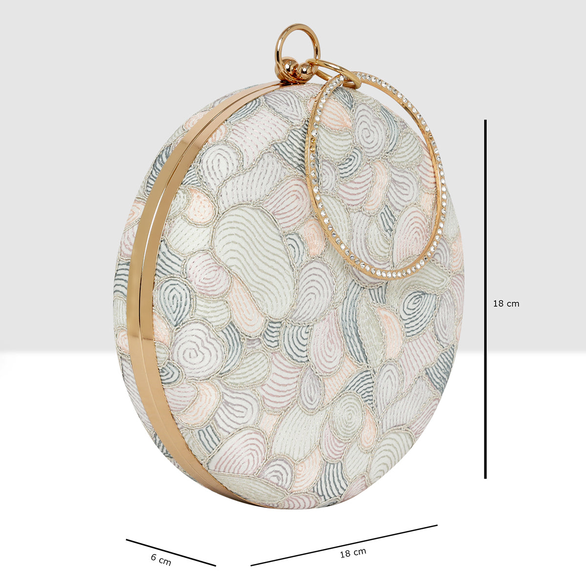 Stellar Ring Round Clutch For Womens