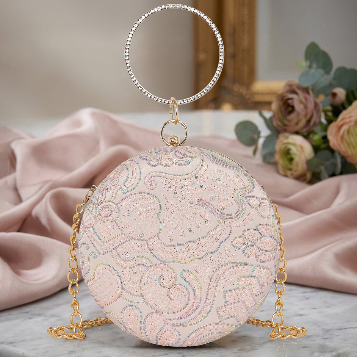 Mint Aurelia Circle Clutch For Womens