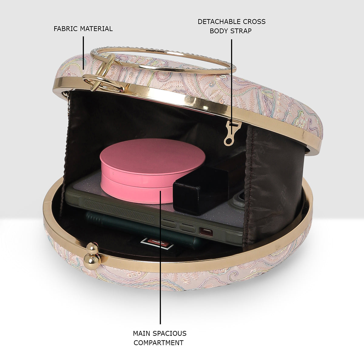Mint Aurelia Circle Clutch For Womens