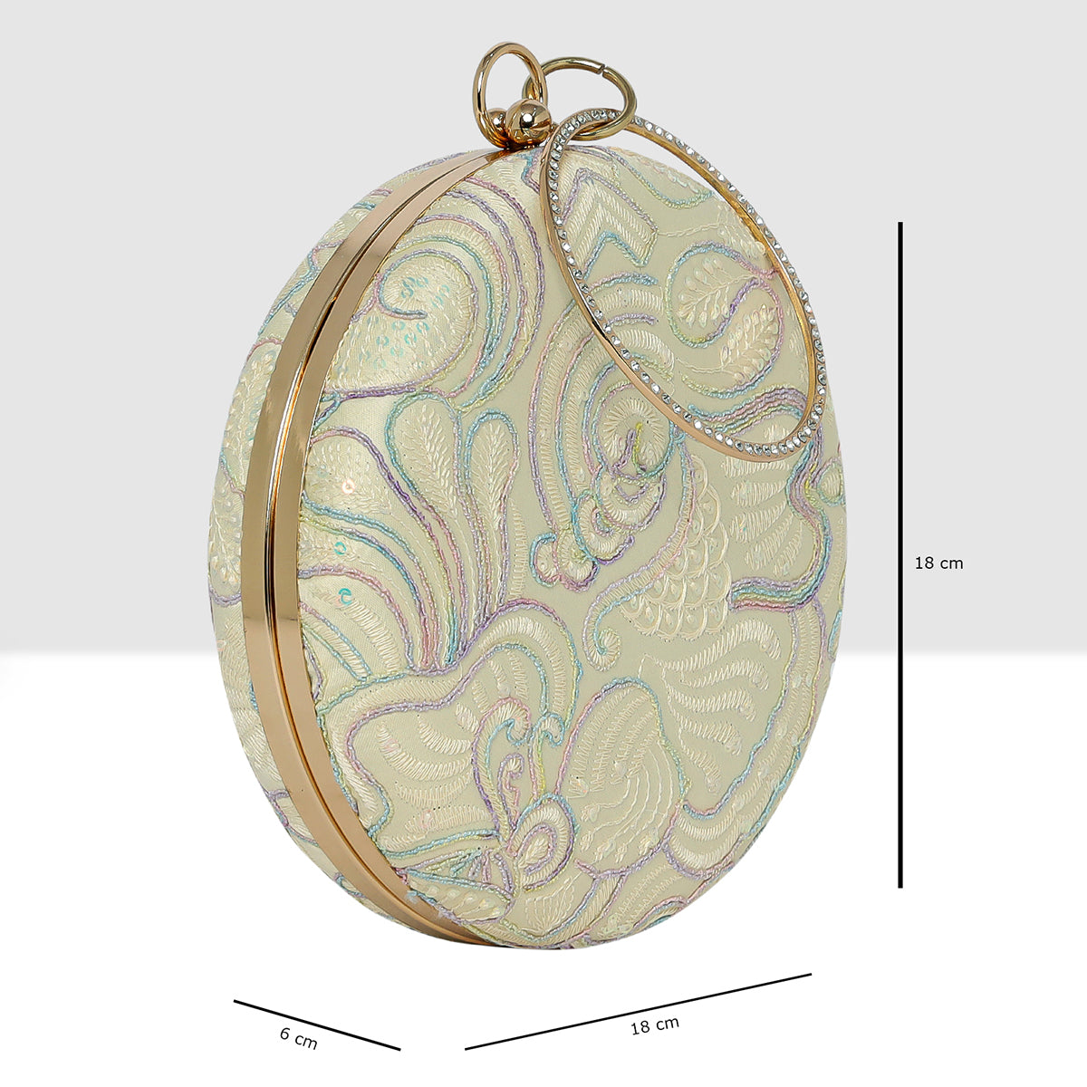 Mint Aurelia Circle Clutch For Womens