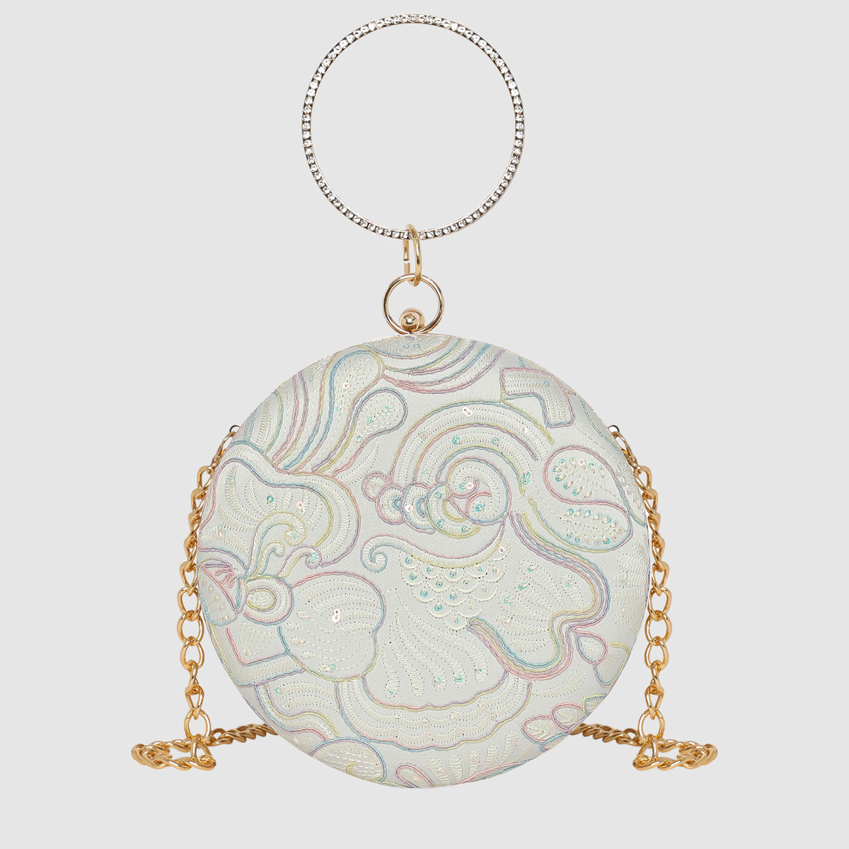 Mint Aurelia Circle Clutch For Womens