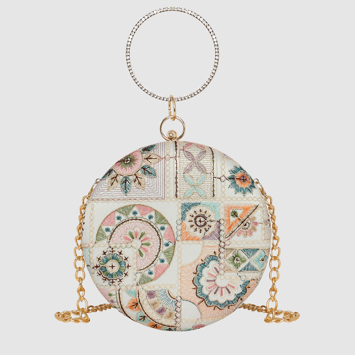 Florielle Medallion Round Clutch For Womens Main image