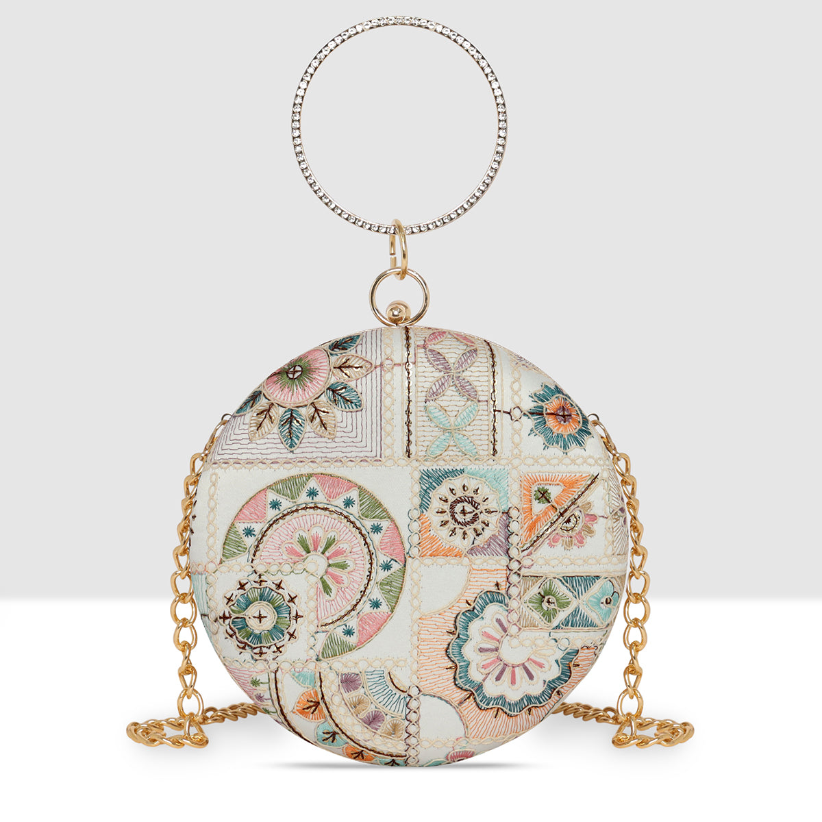 Florielle Medallion Round Clutch For Womens Secondary image