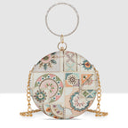 Florielle Medallion Round Clutch For Womens