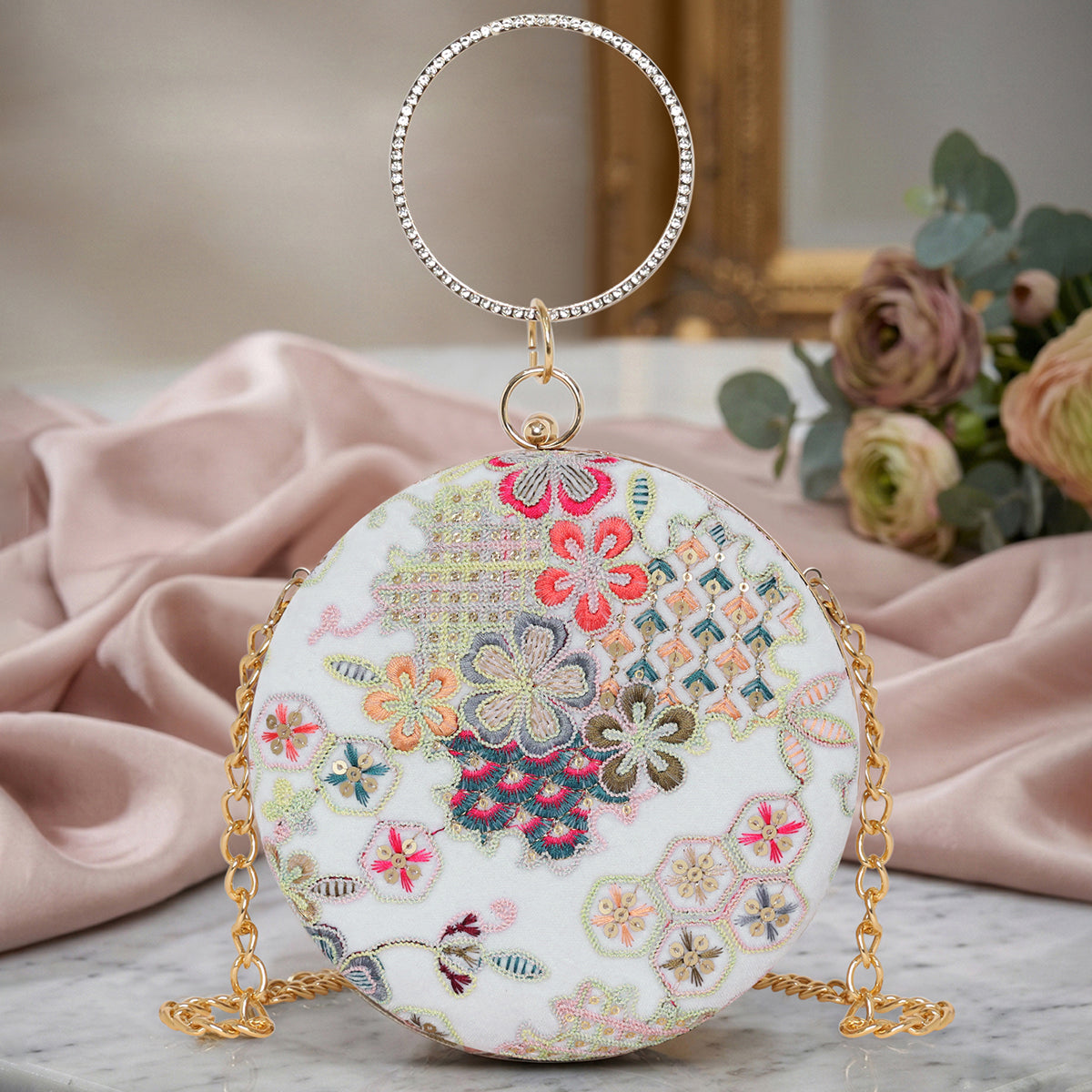 Blossom Flora Belle Round Clutch For Womens Main image
