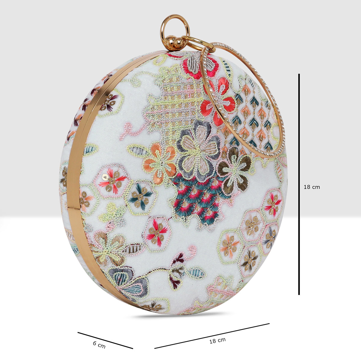 Blossom Flora Belle Round Clutch For Womens