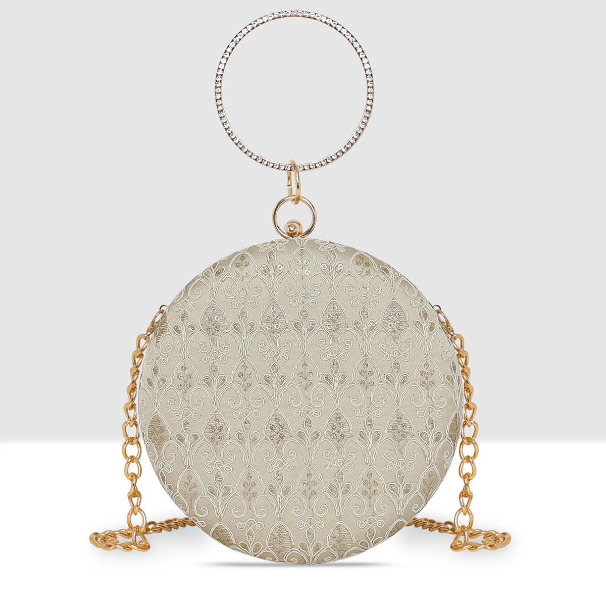 Alora Pearl Circle Clutch For Womens
