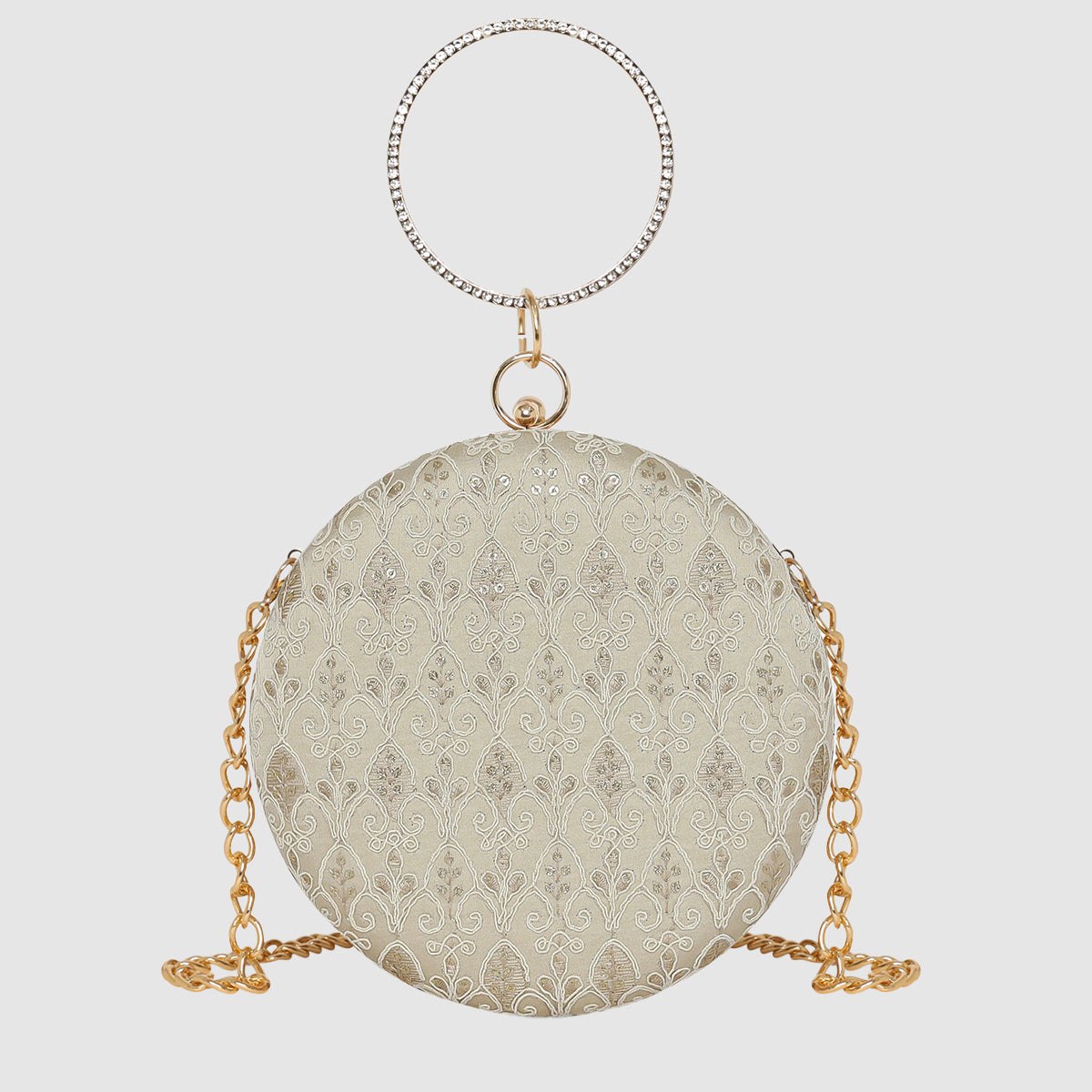 Alora Pearl Circle Clutch For Womens Main image