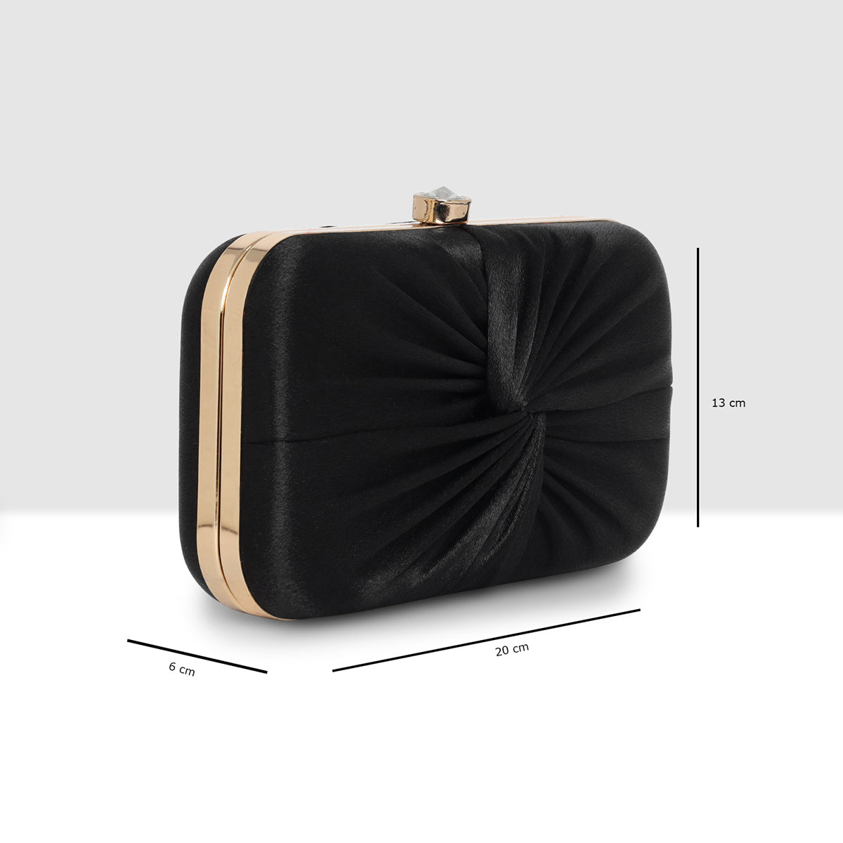 Luxe Radiant Pleat Clutch For Womens Secondary image