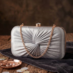 Luxe Radiant Pleat Clutch For Womens