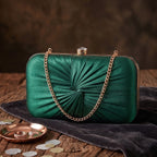 Luxe Radiant Pleat Clutch For Womens