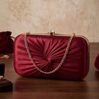 Luxe Radiant Pleat Clutch For Womens