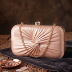 Luxe Radiant Pleat Clutch For Womens