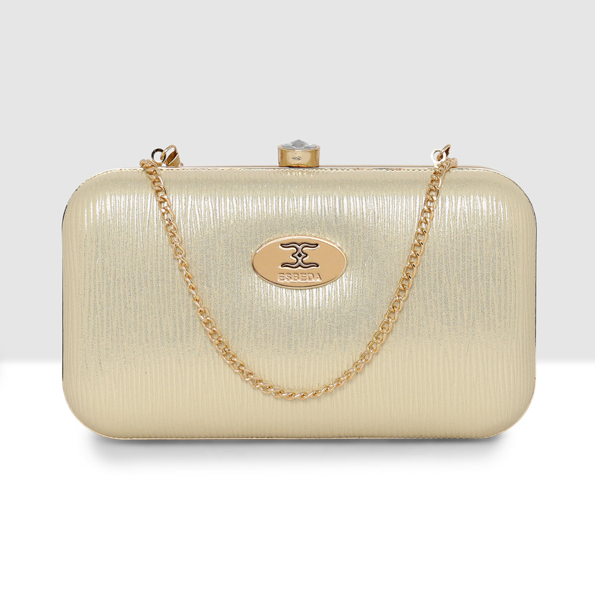 Glossy Grid Box Clutch For Womens