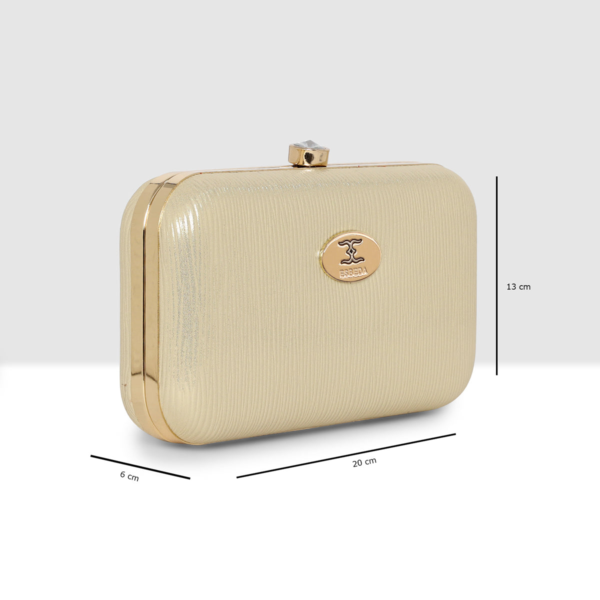 Glossy Grid Box Clutch For Womens