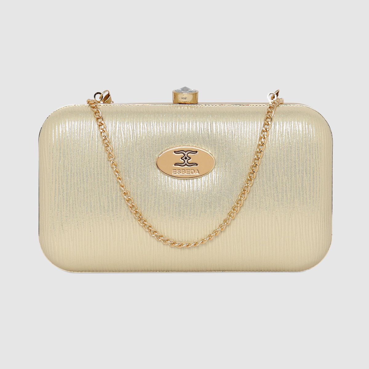 Glossy Grid Box Clutch For Womens