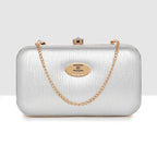 Glossy Grid Box Clutch For Womens