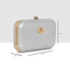 Glossy Grid Box Clutch For Womens