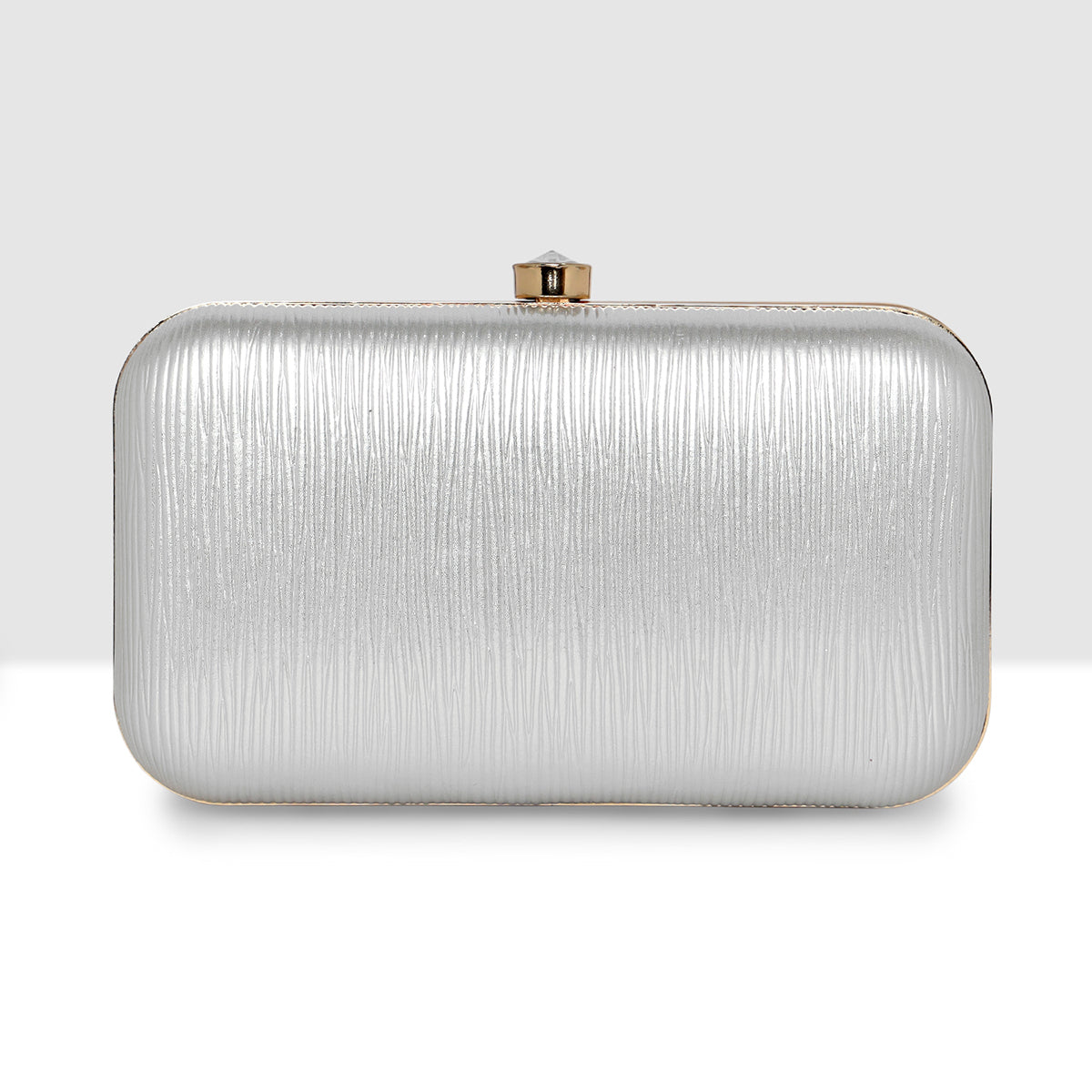 Glossy Grid Box Clutch For Womens