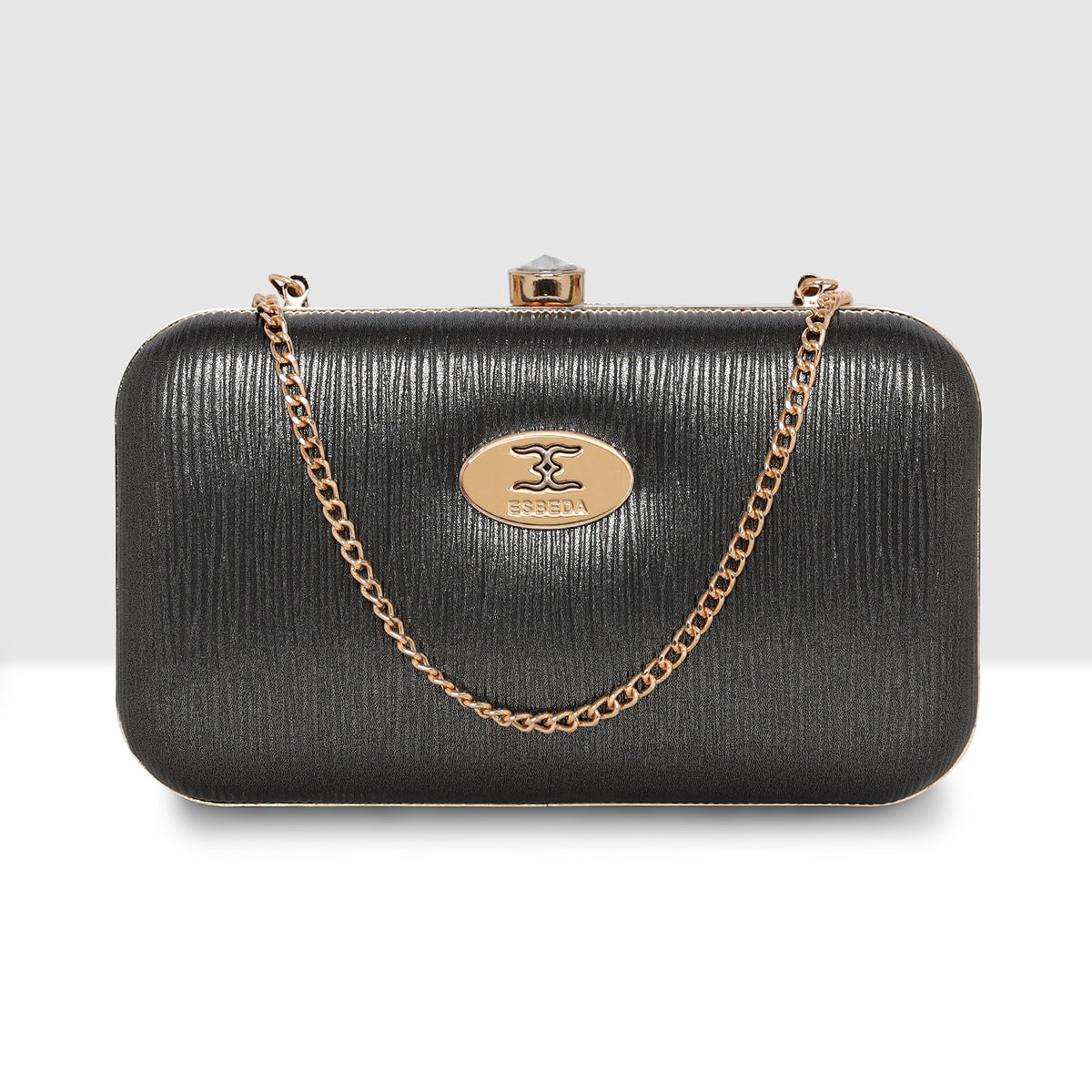 Glossy Grid Box Clutch For Womens