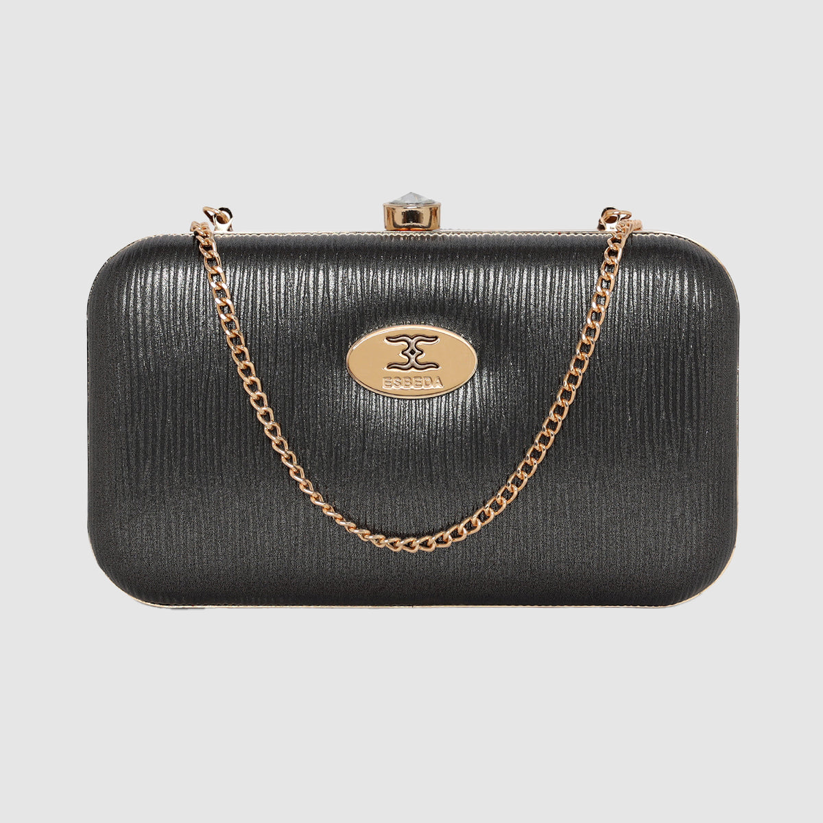 Glossy Grid Box Clutch For Womens