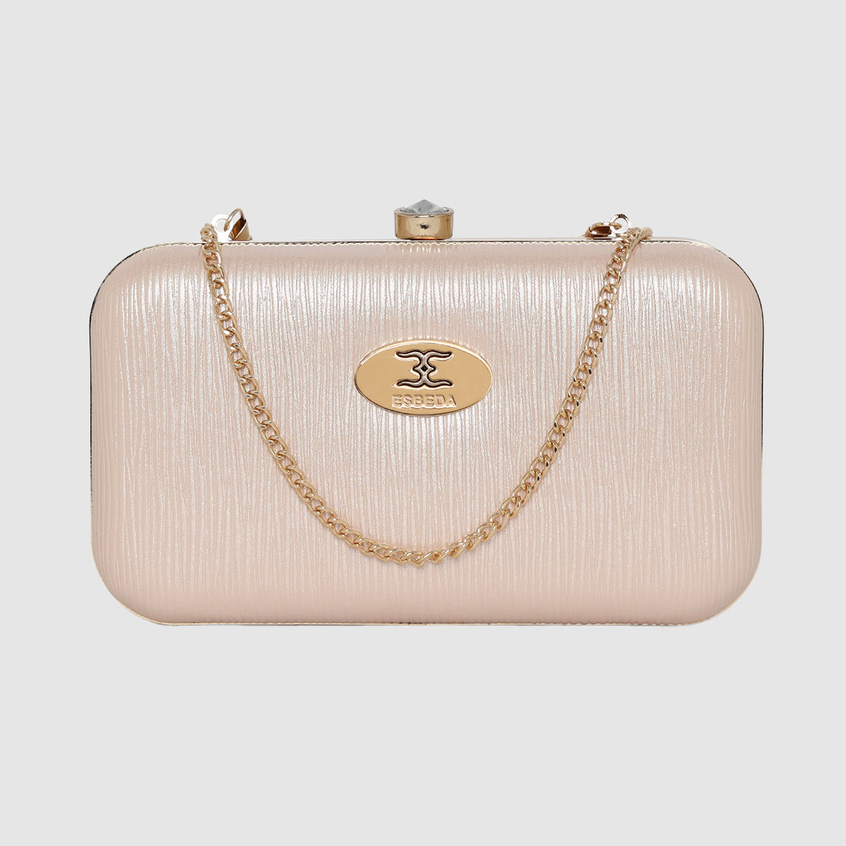 Glossy Grid Box Clutch For Womens