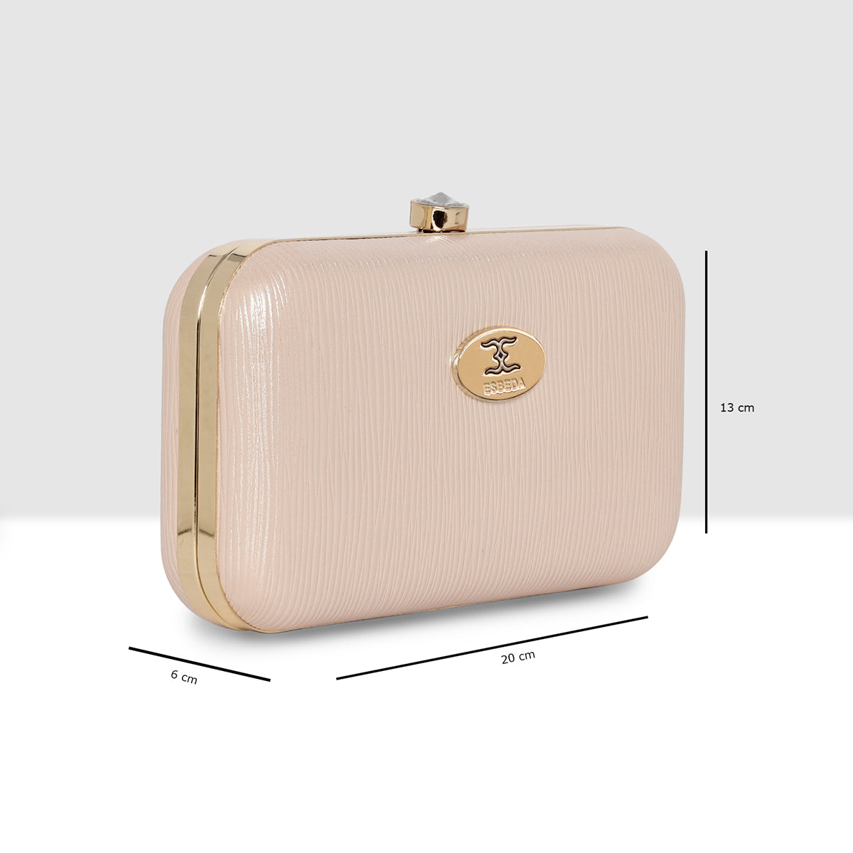 Glossy Grid Box Clutch For Womens