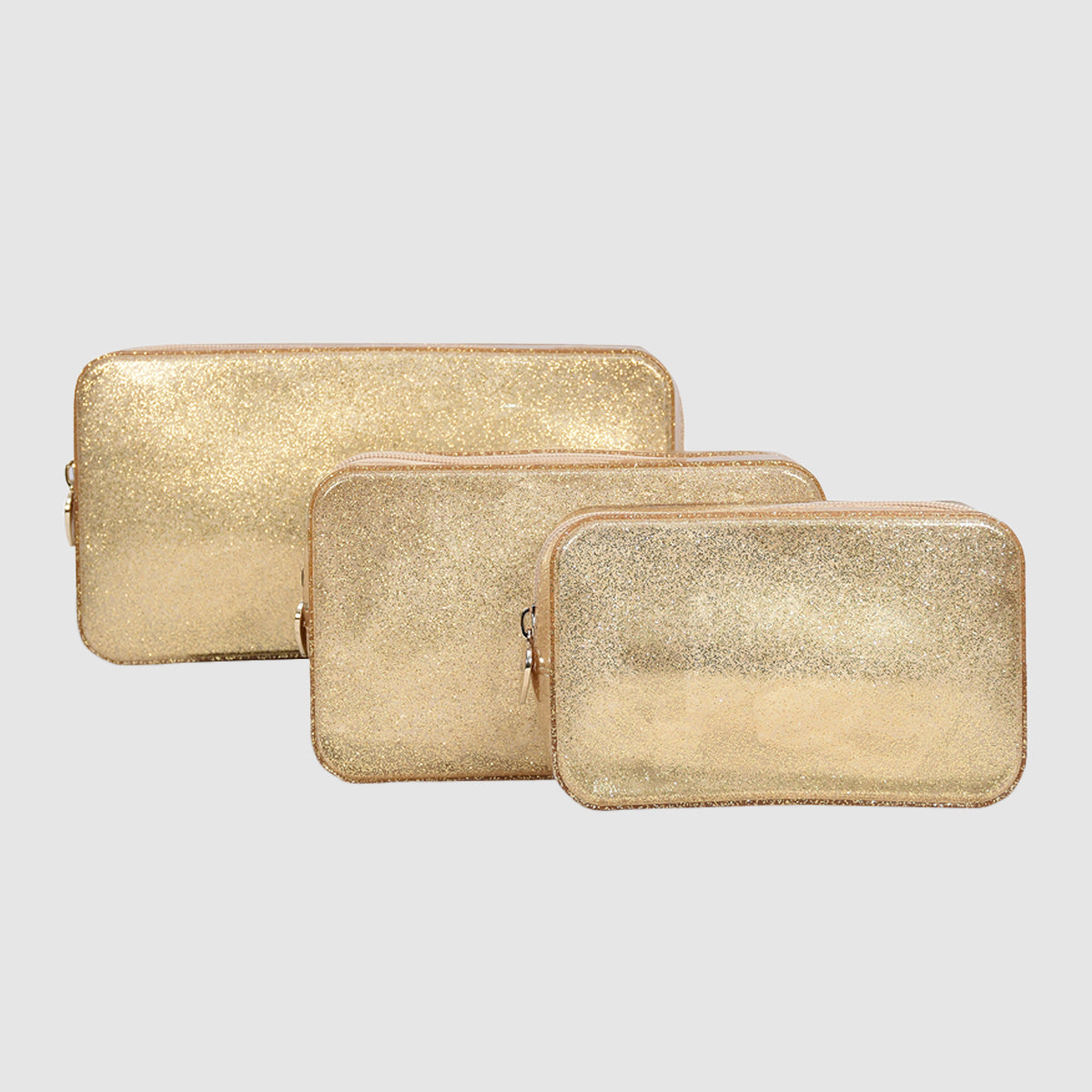 Luxespark Glitter Travel Organizer 3 Pcs Pouch Set Main image