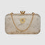 Glitter Leaf Frame Box Clutch For Womens