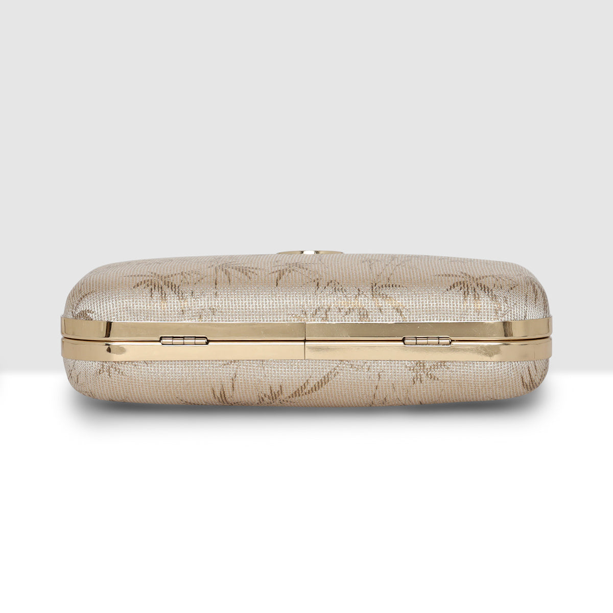 Glitter Leaf Frame Box Clutch For Womens