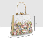 Fresh Bloom Printed Box Clutch